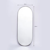 Espejo Visee Ovalado Negro 60x160cm con Marco Metálico - Espejos Decorativos | Bylmo