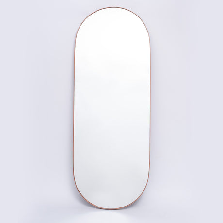 Espejo Visee Ovalado Cobre 60x160cm con Marco Metálico - Espejos Decorativos | Bylmo