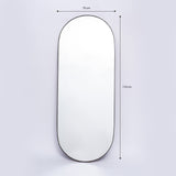 Espejo Visee Ovalado Negro 70x170cm con Marco Metálico - Espejos Decorativos | Bylmo