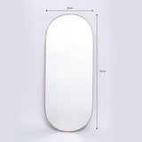 Espejo Visee Ovalado Cobre 70x170cm con Marco Metálico - Espejos Decorativos | Bylmo