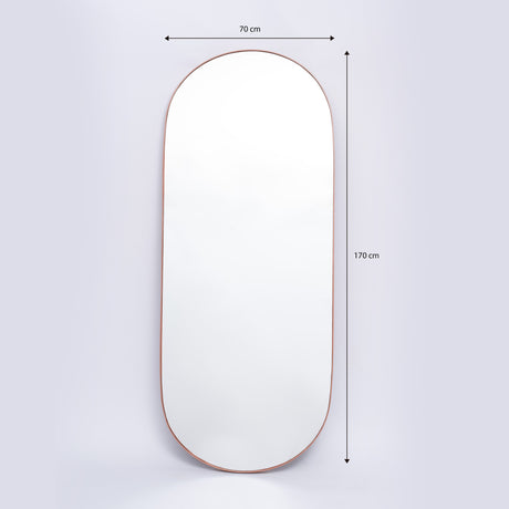 Espejo Visee Ovalado Cobre 70x170cm con Marco Metálico - Espejos Decorativos | Bylmo