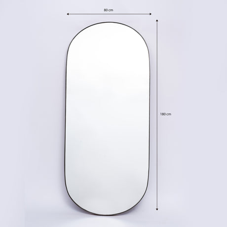 Espejo Visee Ovalado Negro 80x180cm con Marco Metálico - Espejos Decorativos | Bylmo