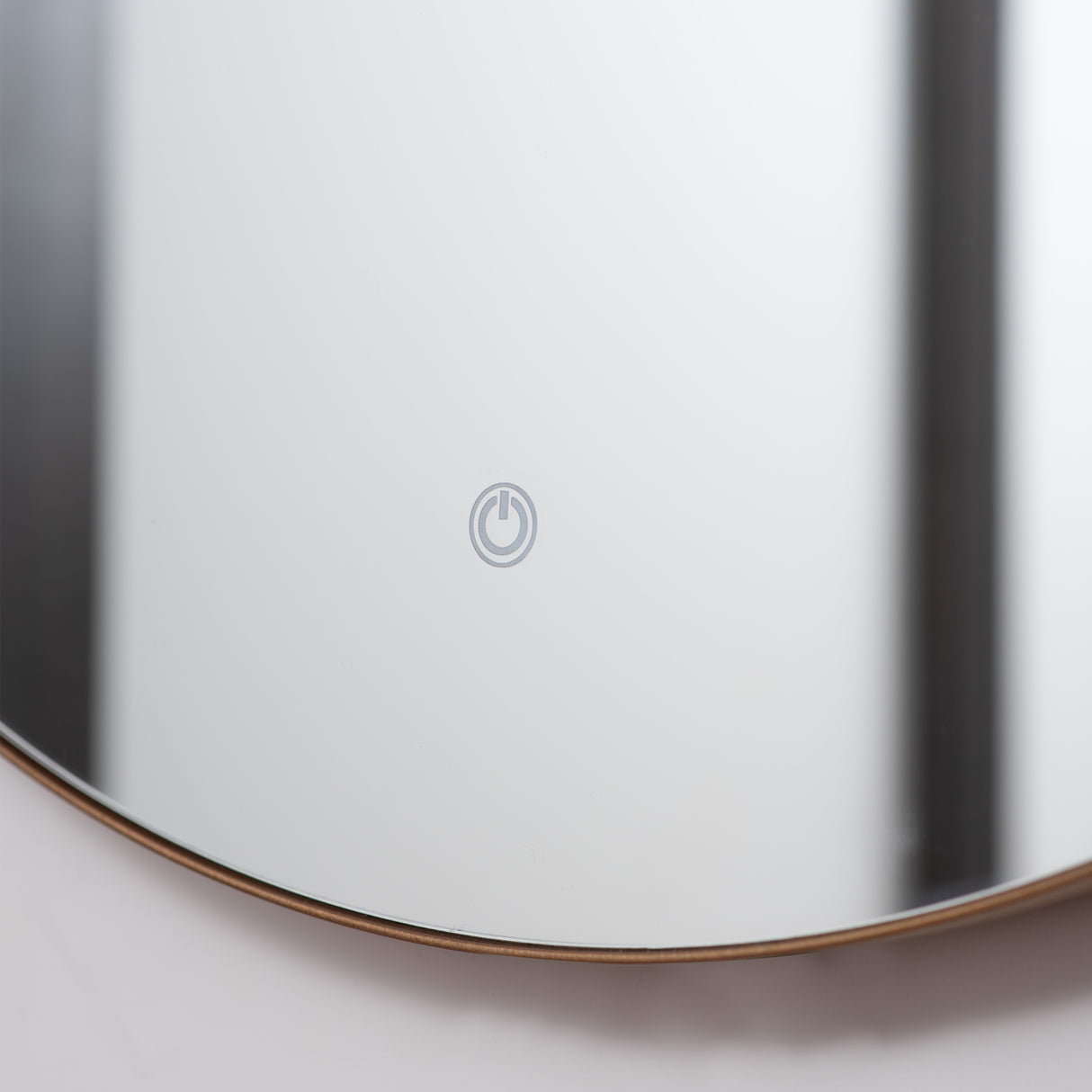 Espejo Visee Redondo Dorado 60x60cm con Luz Led y Marco Metálico - Espejos Decorativos | Bylmo