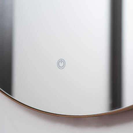 Espejo Visee Redondo Dorado 60x60cm con Luz Led y Marco Metálico - Espejos Decorativos | Bylmo