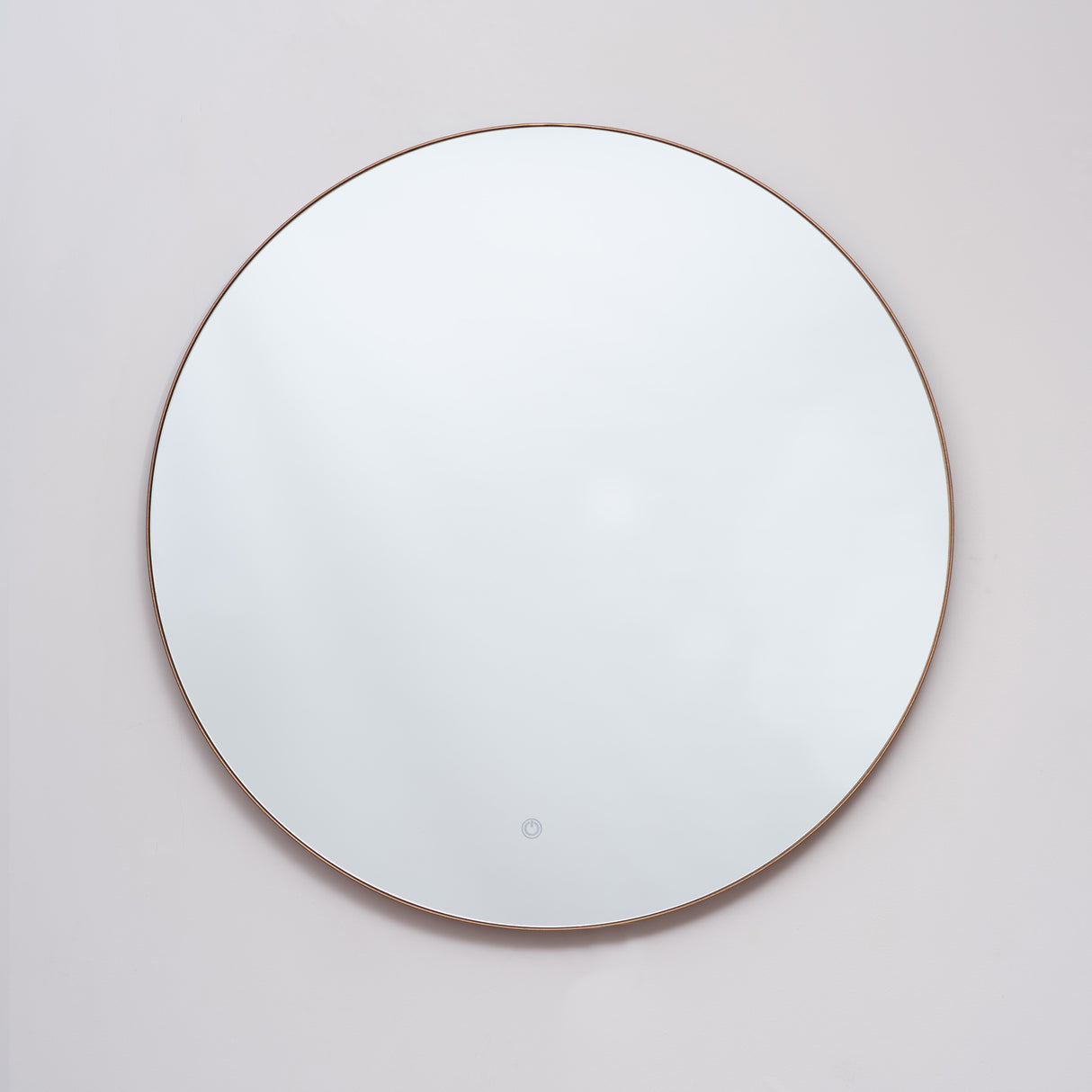 Espejo Visee Redondo Cobre 80x80cm con Luz Led y Marco Metálico - Espejos Decorativos | Bylmo