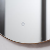 Espejo Visee Redondo Dorado 80x80cm con Luz Led y Marco Metálico - Espejos Decorativos | Bylmo