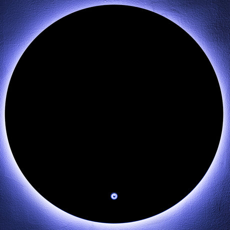 Espejo Visee Redondo Dorado 80x80cm con Luz Led y Marco Metálico - Espejos Decorativos | Bylmo