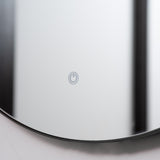 Espejo Visee Redondo Negro 80x80cm con Luz Led y Marco Metálico - Espejos Decorativos | Bylmo