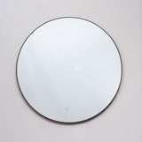 Espejo Visee Redondo Negro 80x80cm con Luz Led y Marco Metálico - Espejos Decorativos | Bylmo