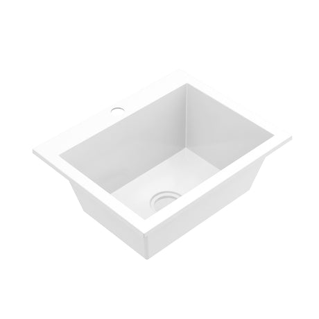 Lavaplatos Koa Sencillo Blanco Brillante 51x22cm Sobrepuesto - Lavaplatos | Bylmo