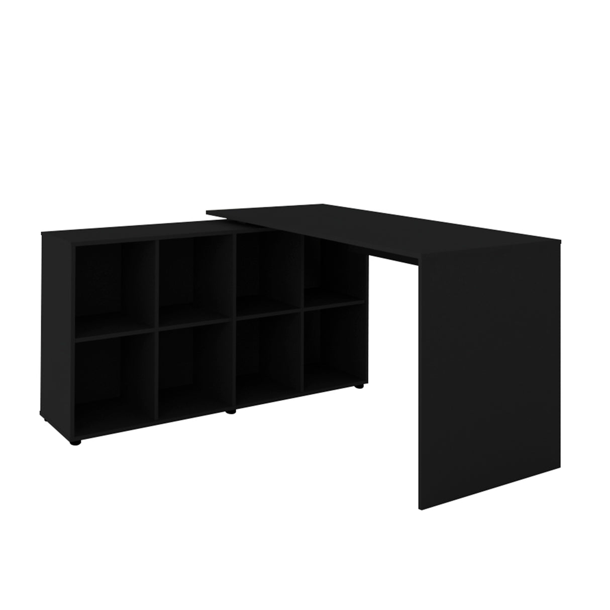 Escritorio en L Nero Negro 145x11cm sin Cajones - Escritorios | Bylmo