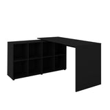 Escritorio en L Nero Negro 145x11cm sin Cajones - Escritorios | Bylmo