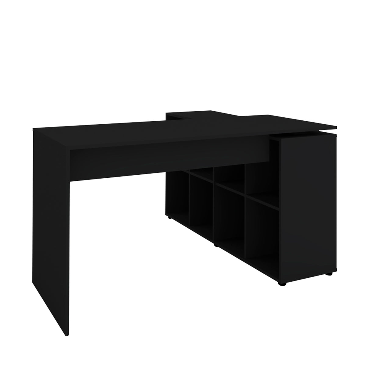 Escritorio en L Nero Negro 145x11cm sin Cajones - Escritorios | Bylmo