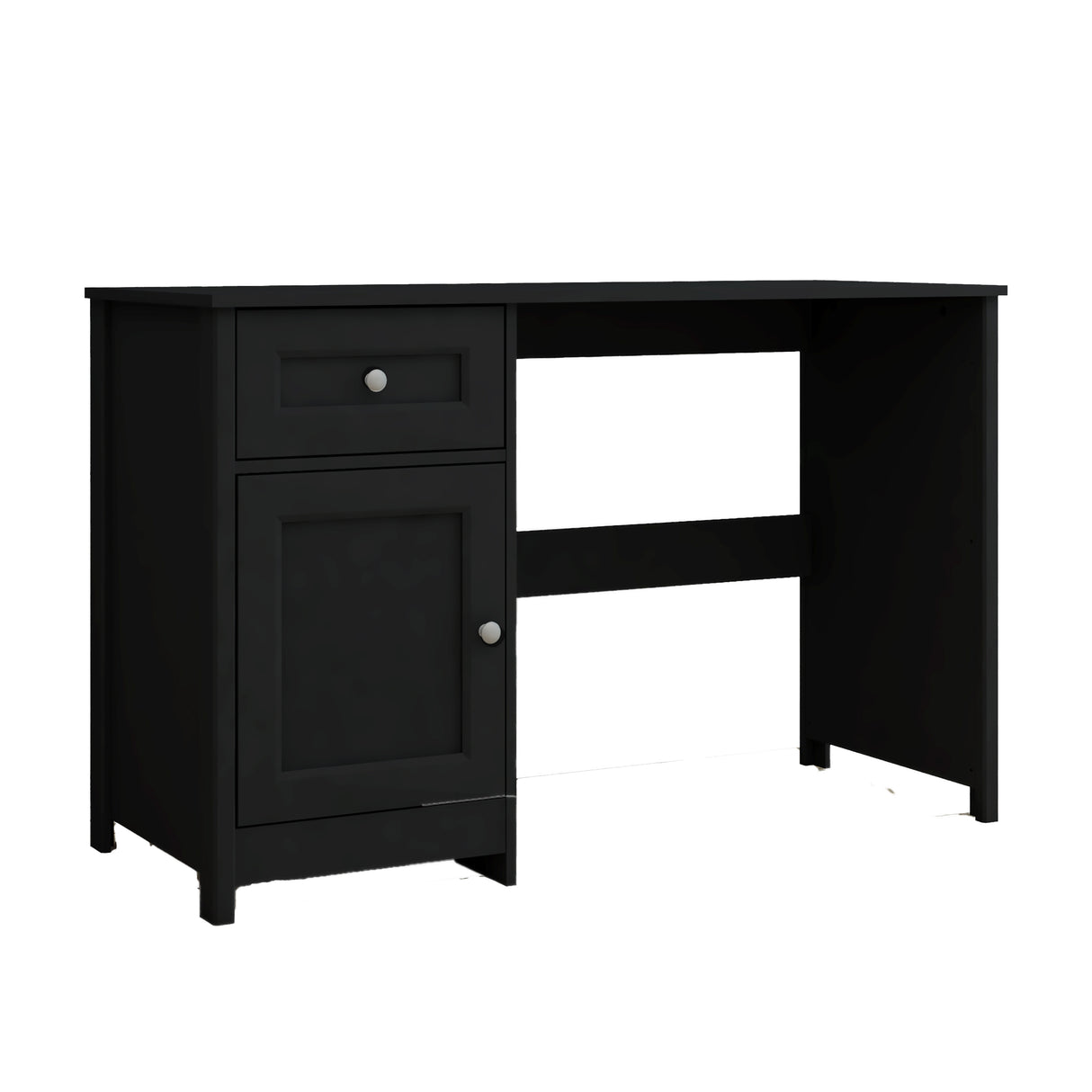 Escritorio Elva Negro 132x3cm con Un Cajón - Escritorios | Bylmo