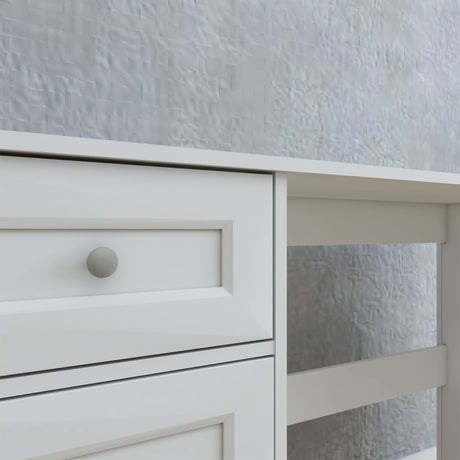 Escritorio Elva Blanco 132x3cm con Un Cajón - Escritorios | Bylmo