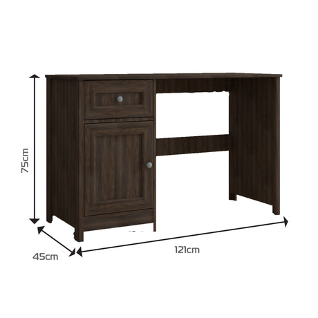 Escritorio Elva Marron 132x3cm con Un Cajón - Escritorios | Bylmo
