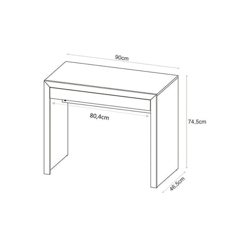 Escritorio Tokio Rustico 90x74.5cm con Un Cajón - Escritorios | Bylmo
