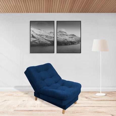 Poltrona Hofmann Azul Petróleo 70x90cm Reclinable - Sofas y Poltronas | Bylmo