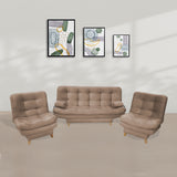 Sala Hauser Camel 185x90cm con Sofacama y Dos Sillas - Sofas y Poltronas | Bylmo