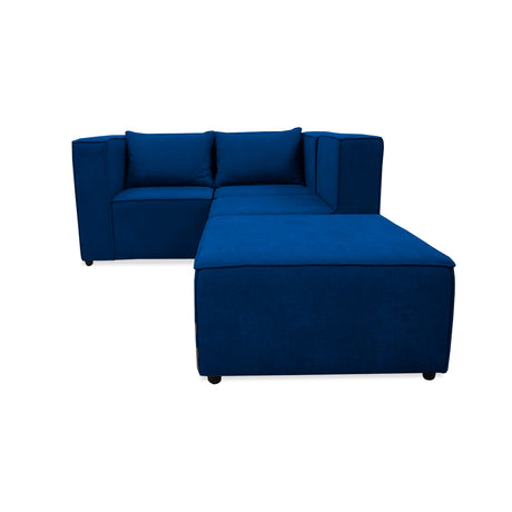 Sofá en L Hofer Azul Petróleo 70x75cm Modular de Cuatro Puestos - Sofas y Poltronas | Bylmo