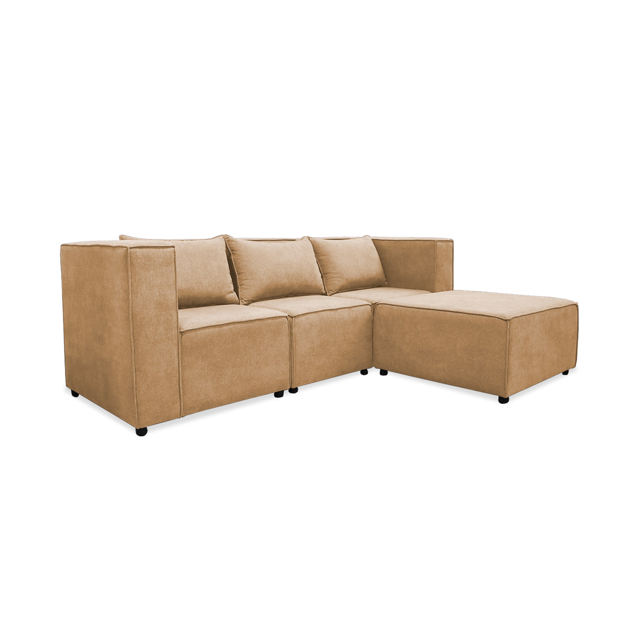 Sofá en L Hofer Camel 70x75cm Modular de Cuatro Puestos - Sofas y Poltronas | Bylmo