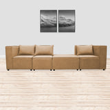 Sofá en L Hofer Camel 70x75cm Modular de Cuatro Puestos - Sofas y Poltronas | Bylmo