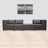 Sofá en L Hofer Gris 70x75cm Modular de Cuatro Puestos - Sofas y Poltronas | Bylmo