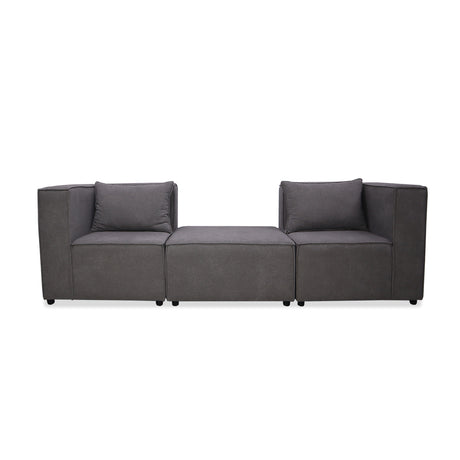 Sofá en L Hofer Gris 70x75cm Modular de Cuatro Puestos - Sofas y Poltronas | Bylmo