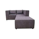 Sofá en L Hofer Gris 70x75cm Modular de Cuatro Puestos - Sofas y Poltronas | Bylmo
