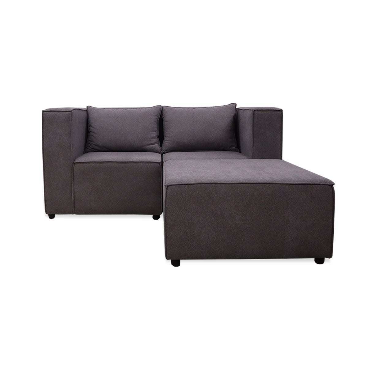 Sofá en L Hofer Gris 70x75cm Modular de Cuatro Puestos - Sofas y Poltronas | Bylmo