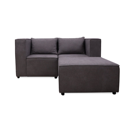 Sofá en L Hofer Gris 70x75cm Modular de Cuatro Puestos - Sofas y Poltronas | Bylmo
