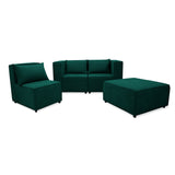 Sofá en L Hofer Verde 70x75cm Modular de Cuatro Puestos - Sofas y Poltronas | Bylmo