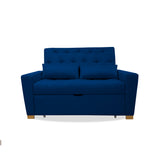 Sofacama Ackerman Azul Petróleo 150x94cm de Dos Puestos - Sofas y Poltronas | Bylmo