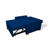 Sofacama Ackerman Azul Petróleo 150x94cm de Dos Puestos - Sofas y Poltronas | Bylmo
