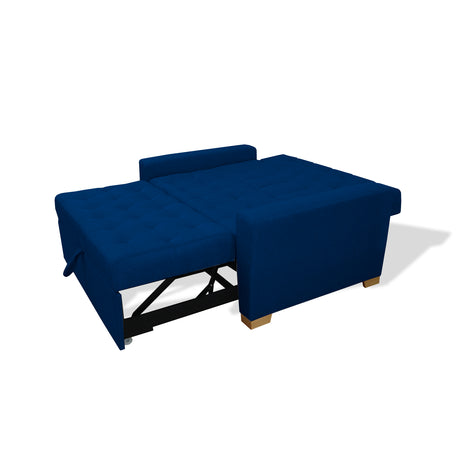 Sofacama Ackerman Azul Petróleo 150x94cm de Dos Puestos - Sofas y Poltronas | Bylmo
