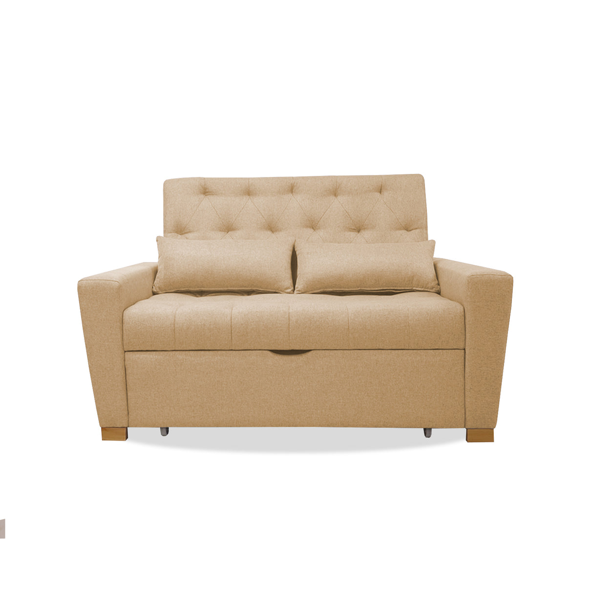 Sofacama Ackerman Camel 150x94cm de Dos Puestos - Sofas y Poltronas | Bylmo
