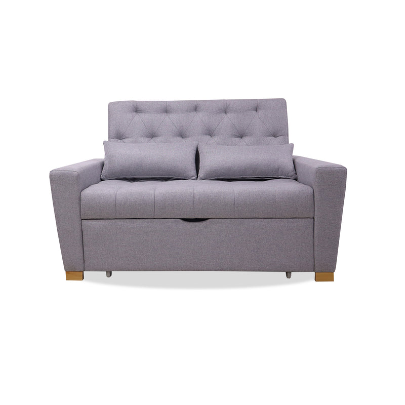 Sofacama Ackerman Gris 150x94cm De Dos Puestos