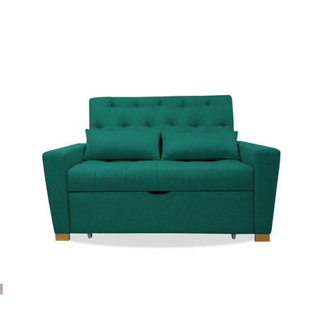 Sofacama Ackerman Verde 150x94cm de Dos Puestos - Sofas y Poltronas | Bylmo