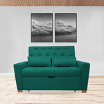 Sofacama Ackerman Verde 150x94cm De Dos Puestos