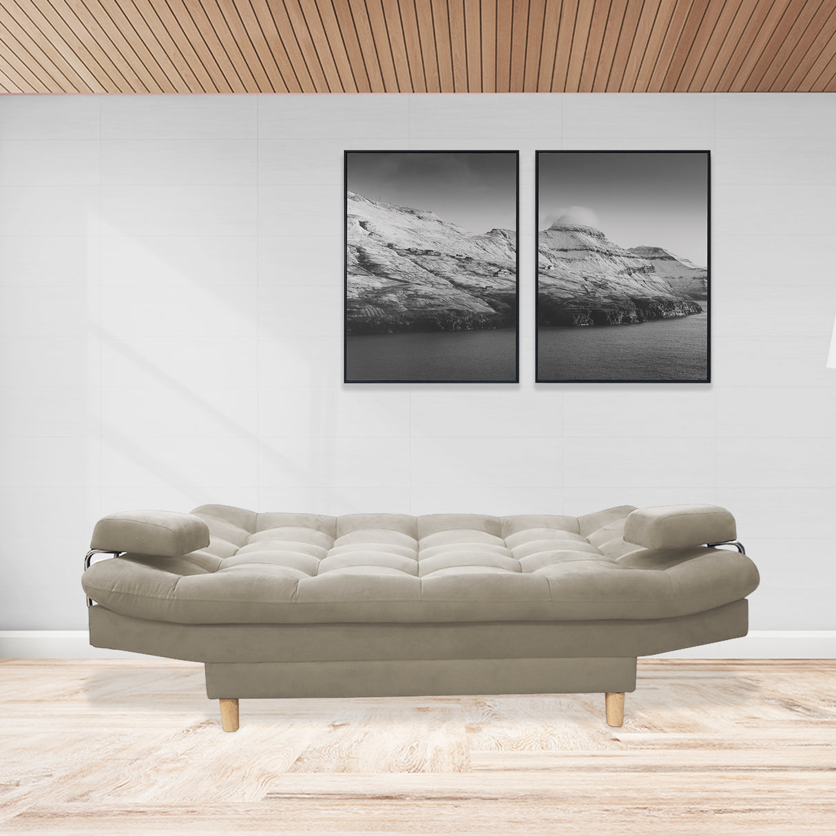 Sofacama Hauser Camel 185x90cm de Tres Puestos - Sofas y Poltronas | Bylmo