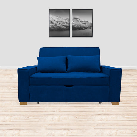 Sofacama Hofer Azul Petróleo 170x94cm de Dos Puestos - Sofas y Poltronas | Bylmo