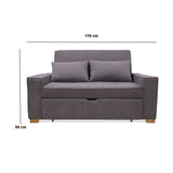 Sofacama Hofer Gris 170x94cm de Dos Puestos - Sofas y Poltronas | Bylmo