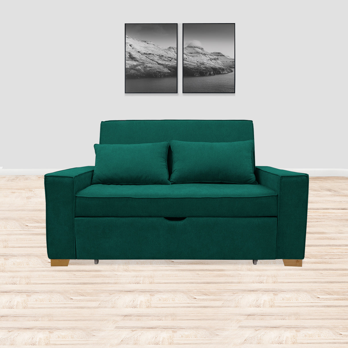 Sofacama Hofer Verde 170x94cm de Dos Puestos - Sofas y Poltronas | Bylmo