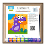 Kit Cuadro Para Pintar Natural 24x24cm De Dinosaurios - Cuadros | Bylmo