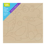 Kit Cuadro Para Pintar Natural 24x24cm De Dinosaurios - Cuadros | Bylmo