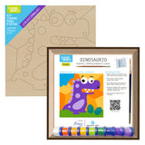 Kit Cuadro Para Pintar Natural 24x24cm De Dinosaurios - Cuadros | Bylmo