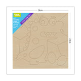 Kit Cuadro Para Pintar Natural 24x24cm De Dinosaurios - Cuadros | Bylmo