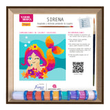 Kit Cuadro Para Pintar Natural 24x24cm De Sirena - Cuadros | Bylmo