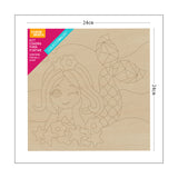 Kit Cuadro Para Pintar Natural 24x24cm De Sirena - Cuadros | Bylmo