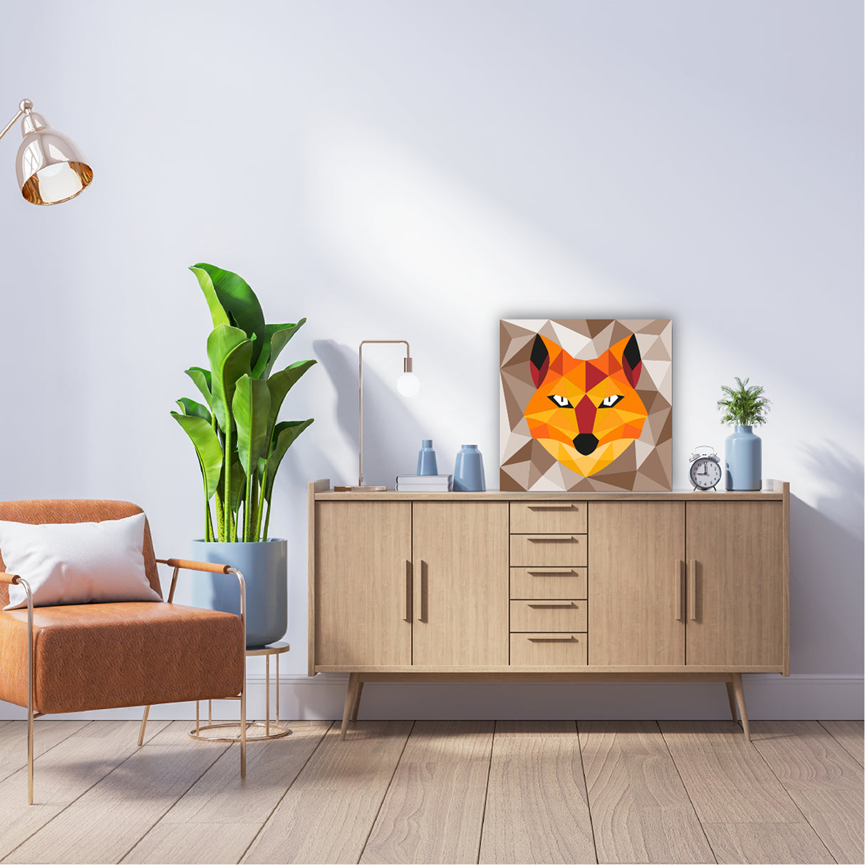 Kit Cuadro Para Pintar Natural 30x30cm De Zorro - Cuadros | Bylmo